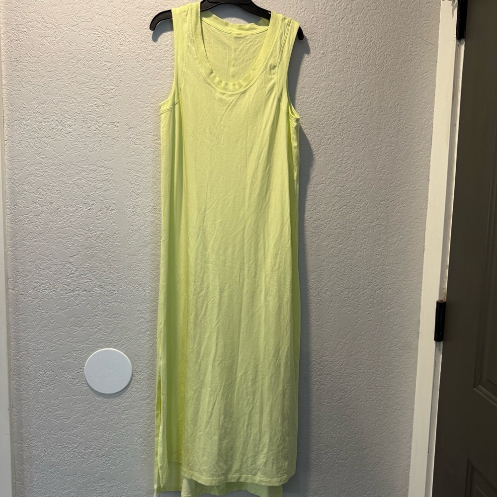 Lululemon‎ Women’s All Yours Tank Maxi Dress Size 6 Neon Yellow